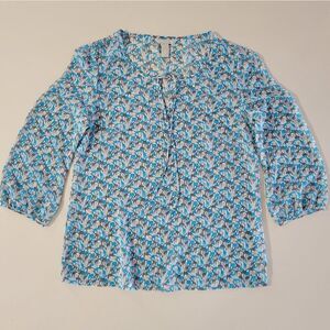 Banana Republic Women's Lightweight Mckenzie Giraffe Print Pullover Blouse